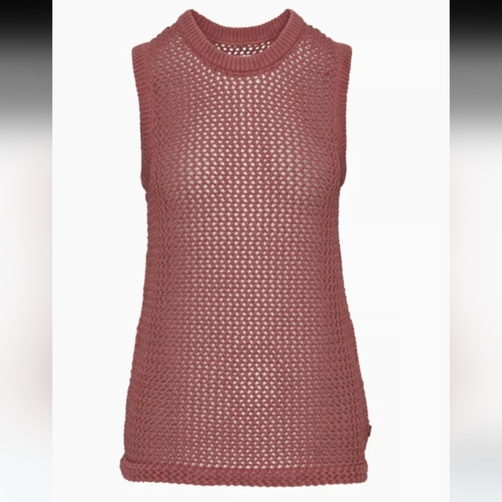 Aritzia TNA Knit Sleeveless Top in Dusty Rose